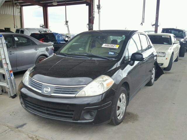 3N1BC11E38L369968 - 2008 NISSAN VERSA S BLACK photo 2