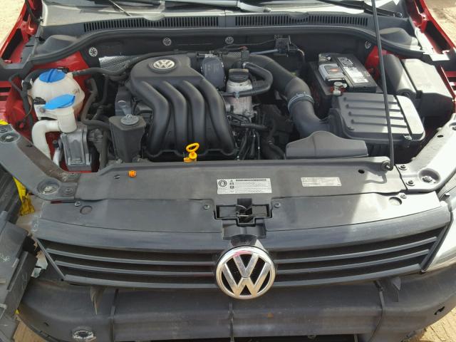 3VW1K7AJ2CM377426 - 2012 VOLKSWAGEN JETTA BASE Կարմիր լուսանկար 7