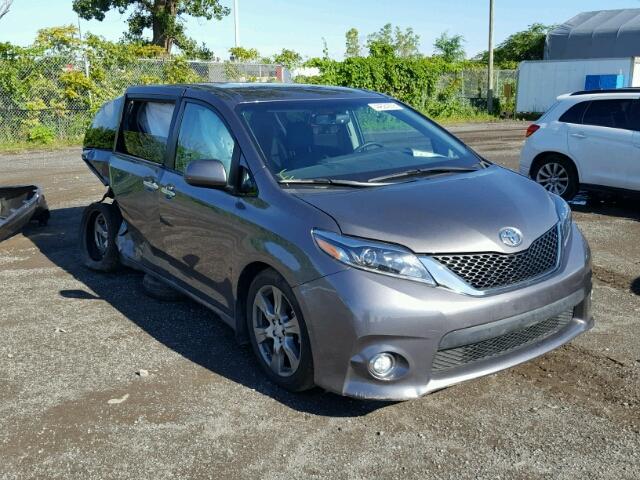 5TDXZ3DC8HS811676 - 2017 TOYOTA SIENNA SE GRAY photo 1