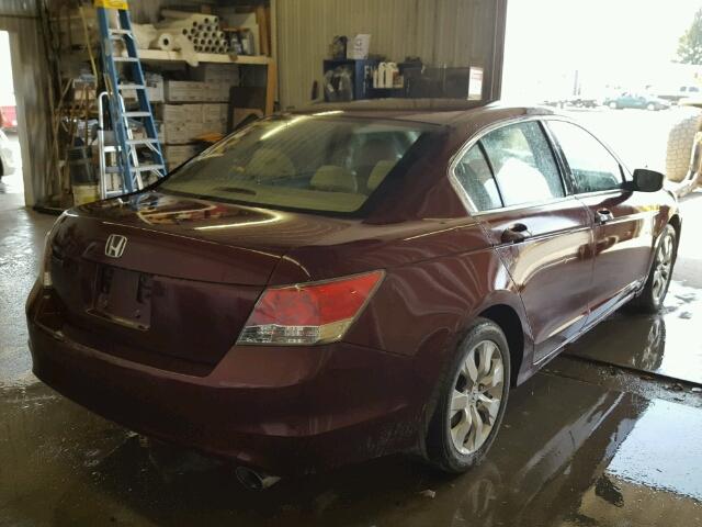 1HGCP26749A016073 - 2009 HONDA ACCORD MAROON photo 4