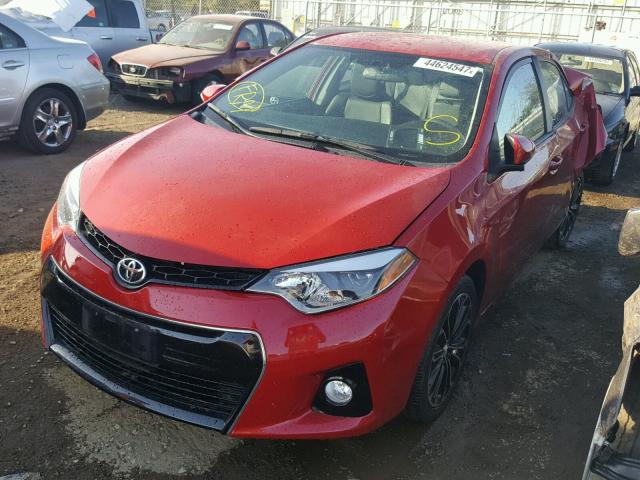 5YFBURHE3GP428761 - 2016 TOYOTA COROLLA L RED photo 2