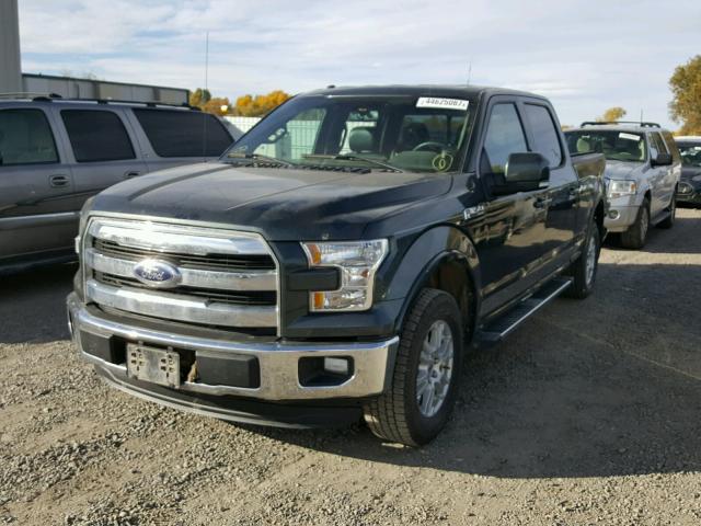 1FTFW1EF0FKD60815 - 2015 FORD F150 SUPER BLACK photo 2