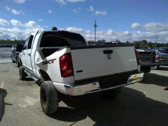 3D7KS29A48G128300 - 2008 DODGE RAM 2500 WHITE photo 3