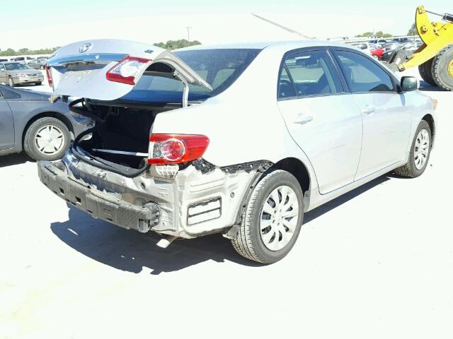 5YFBU4EE2DP168730 - 2013 TOYOTA COROLLA BA SILVER photo 4