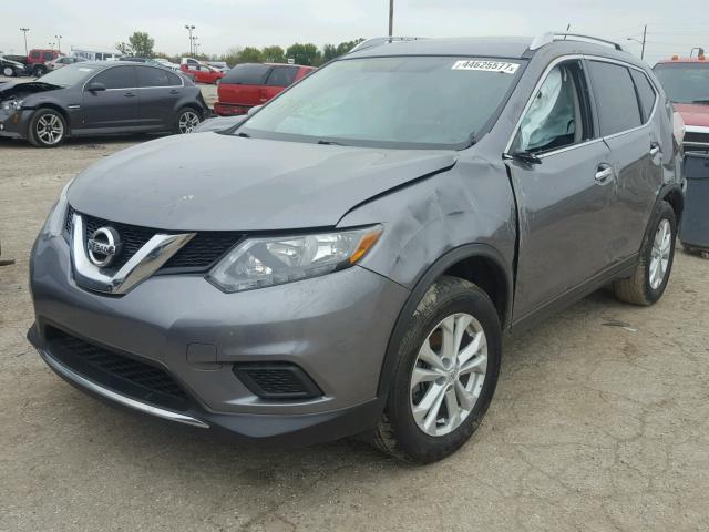 KNMAT2MT4GP677887 - 2016 NISSAN ROGUE S GRAY photo 2