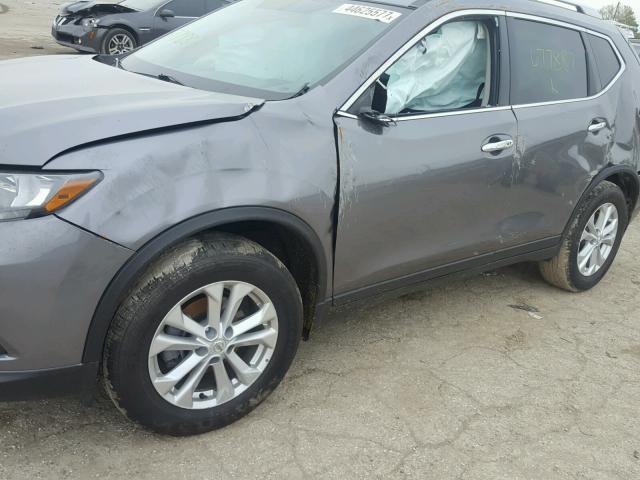 KNMAT2MT4GP677887 - 2016 NISSAN ROGUE S GRAY photo 9