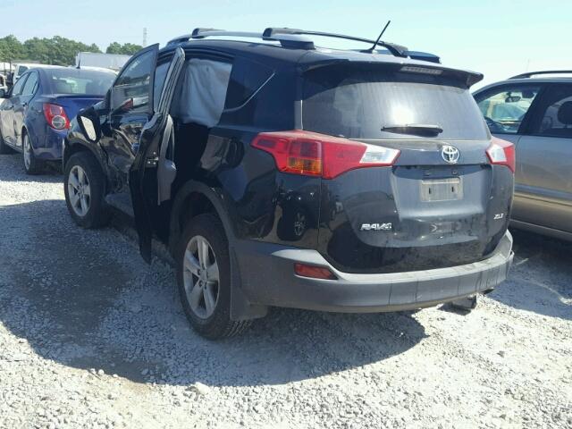 2T3WFREV6DW023303 - 2013 TOYOTA RAV4 BLACK photo 3