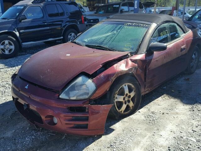 4A3AE45G64E044299 - 2004 MITSUBISHI ECLIPSE SP MAROON photo 2