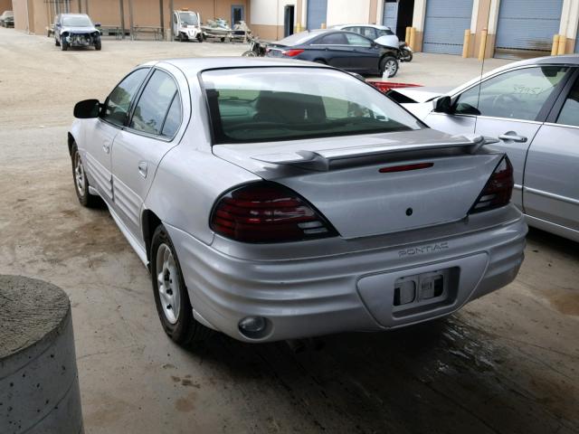 1G2NF52T51M605445 - 2001 PONTIAC GRAND AM S SILVER photo 3