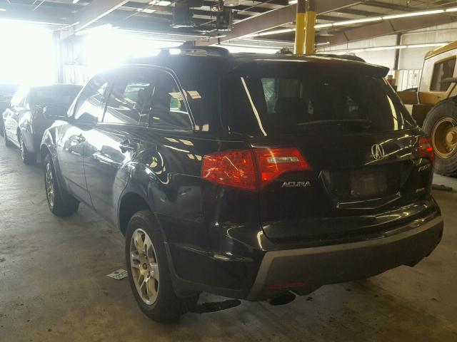 2HNYD282X7H503477 - 2007 ACURA MDX BLACK photo 3