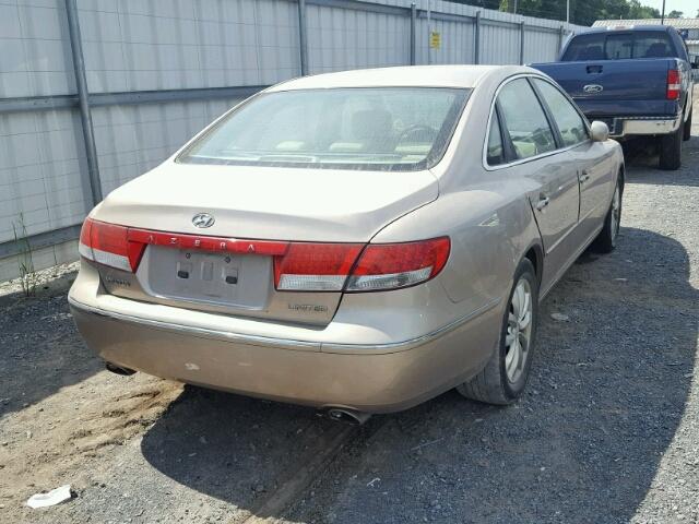 KMHFC46F16A106427 - 2006 HYUNDAI AZERA SE TAN photo 4