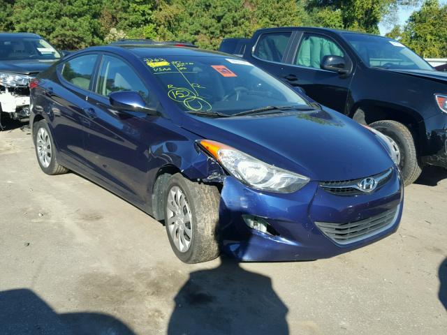 5NPDH4AE8CH141580 - 2012 HYUNDAI ELANTRA GL BLUE photo 1