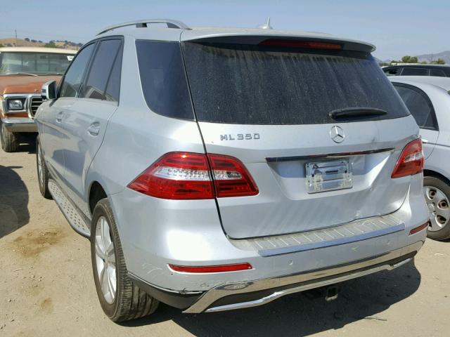 4JGDA5JB1EA270184 - 2014 MERCEDES-BENZ ML 350 SILVER photo 3