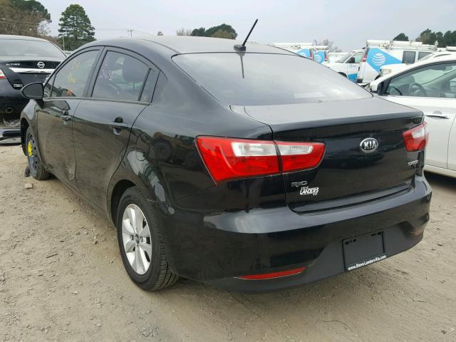 KNADN4A38G6665879 - 2016 KIA RIO EX BLACK photo 3