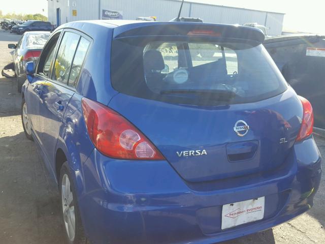 3N1BC1CP8AL443695 - 2010 NISSAN VERSA S BLUE photo 3