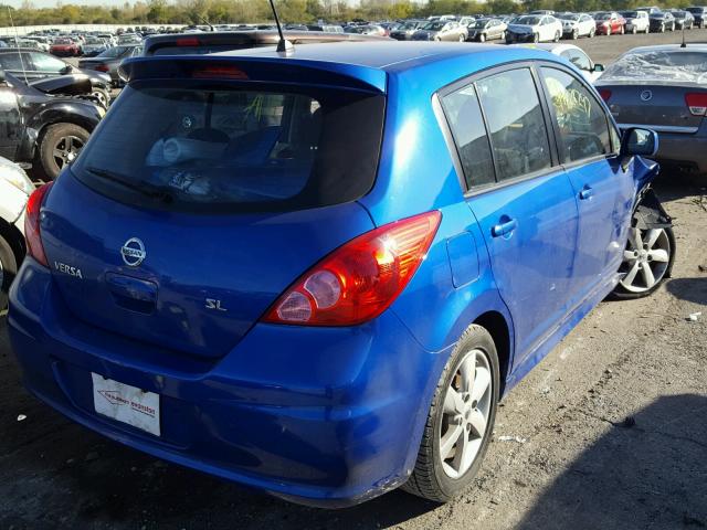 3N1BC1CP8AL443695 - 2010 NISSAN VERSA S BLUE photo 4