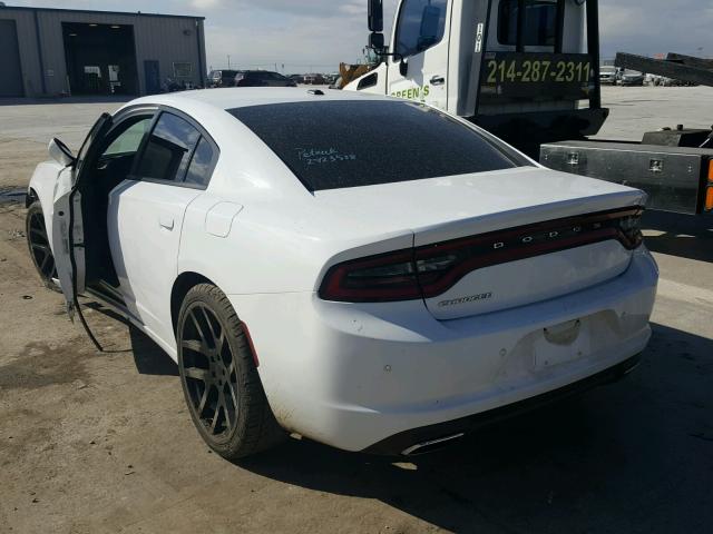 2C3CDXBG5FH812567 - 2015 DODGE CHARGER SE WHITE photo 3