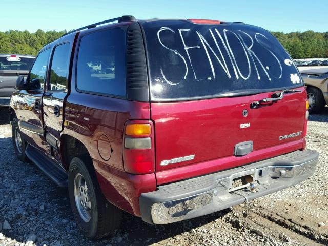 1GNEC13V03J329328 - 2003 CHEVROLET TAHOE BURGUNDY photo 3