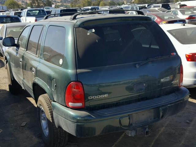 1B4HS28Y9XF502853 - 1999 DODGE DURANGO GREEN photo 3