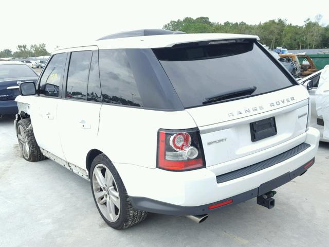 SALSH2E40DA782009 - 2013 LAND ROVER RANGE ROVE WHITE photo 3