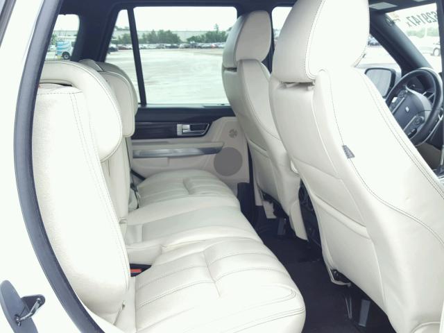 SALSH2E40DA782009 - 2013 LAND ROVER RANGE ROVE WHITE photo 6