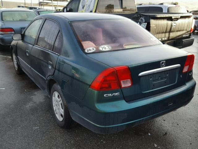 JHMES16592S006457 - 2002 HONDA CIVIC LX GREEN photo 3