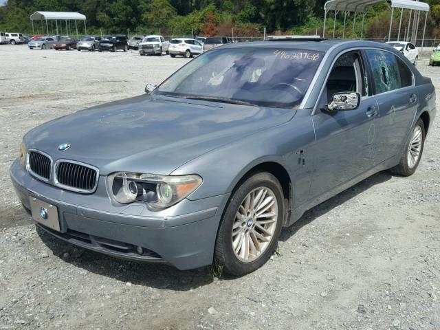 WBAGN63515DS60821 - 2005 BMW 745 LI BLUE photo 2