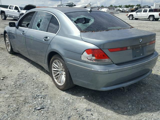 WBAGN63515DS60821 - 2005 BMW 745 LI BLUE photo 3