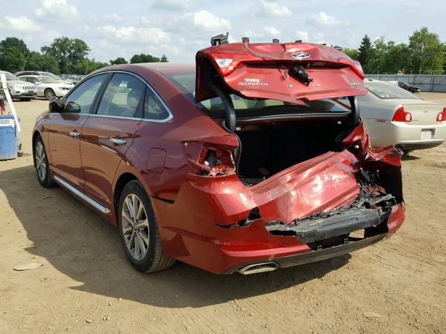 5NPE34AF3GH411588 - 2016 HYUNDAI SONATA SPO RED photo 3