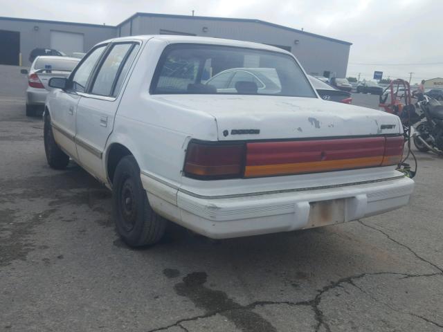 1B3AA46VXRF228157 - 1994 DODGE SPIRIT WHITE photo 3