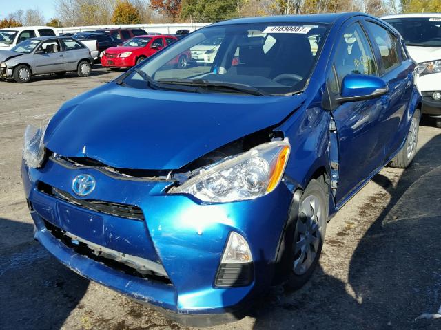 JTDKDTB34D1538819 - 2013 TOYOTA PRIUS C BLUE photo 2