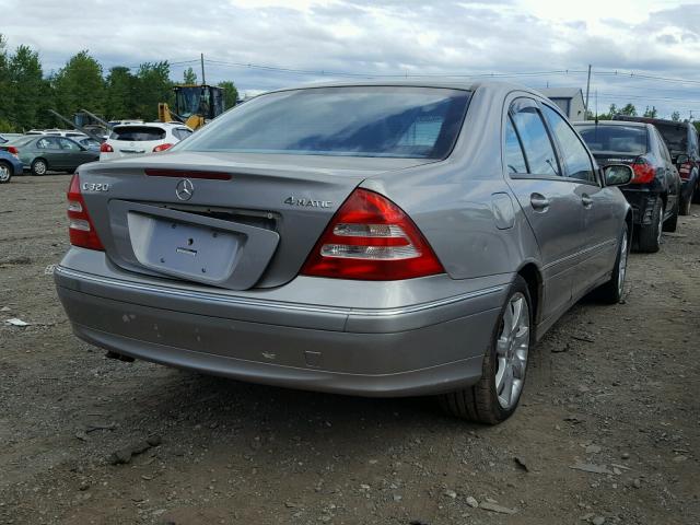 WDBRF84J03F380352 - 2003 MERCEDES-BENZ C 320 4MAT GRAY photo 4