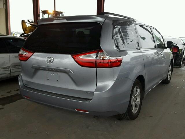 5TDKK3DC0FS667648 - 2015 TOYOTA SIENNA SILVER photo 4