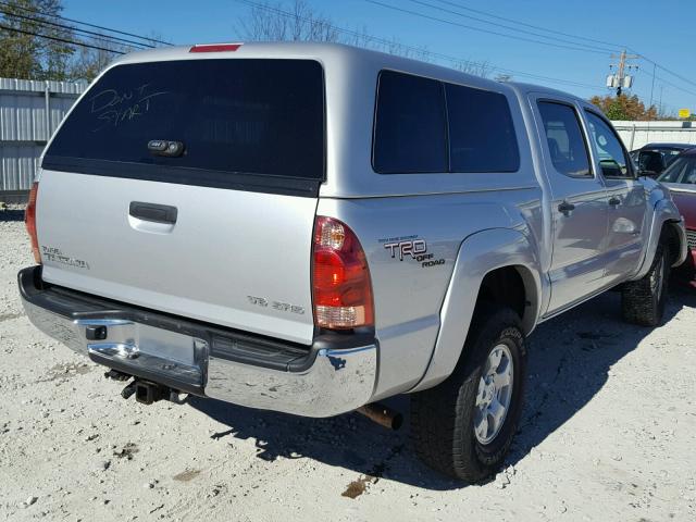 5TELU42N98Z566879 - 2008 TOYOTA TACOMA DOU SILVER photo 4