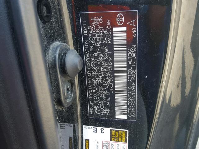 JTKJF5C71C3024411 - 2012 TOYOTA SCION TC Qara foto 10