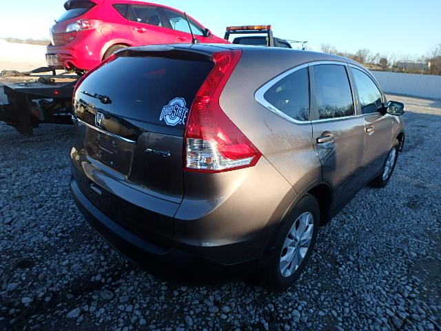 5J6RM4H54DL053818 - 2013 HONDA CR-V EX GRAY photo 4