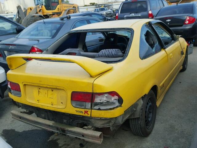 1HGEM1151YL090037 - 2000 HONDA CIVIC SI YELLOW photo 4