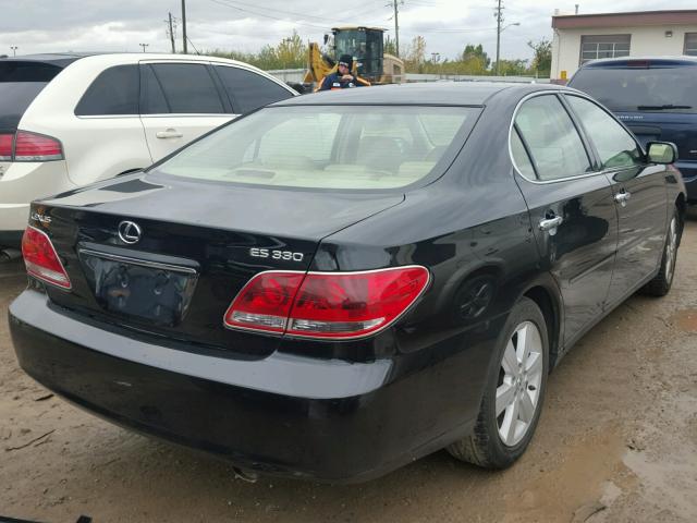 JTHBA30G455140534 - 2005 LEXUS ES BLACK photo 4