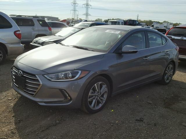 KMHD84LF2HU352529 - 2017 HYUNDAI ELANTRA SE GRAY photo 2