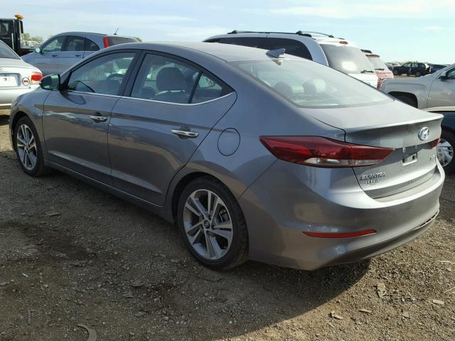 KMHD84LF2HU352529 - 2017 HYUNDAI ELANTRA SE GRAY photo 3