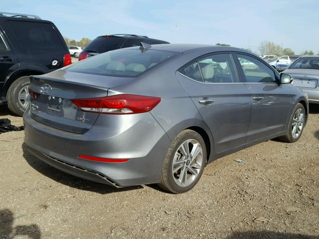 KMHD84LF2HU352529 - 2017 HYUNDAI ELANTRA SE GRAY photo 4