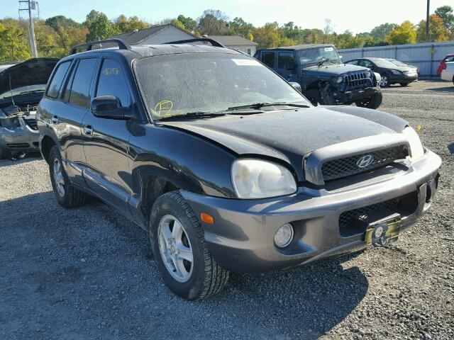 KM8SC83D11U018056 - 2001 HYUNDAI SANTA FE G BLACK photo 1