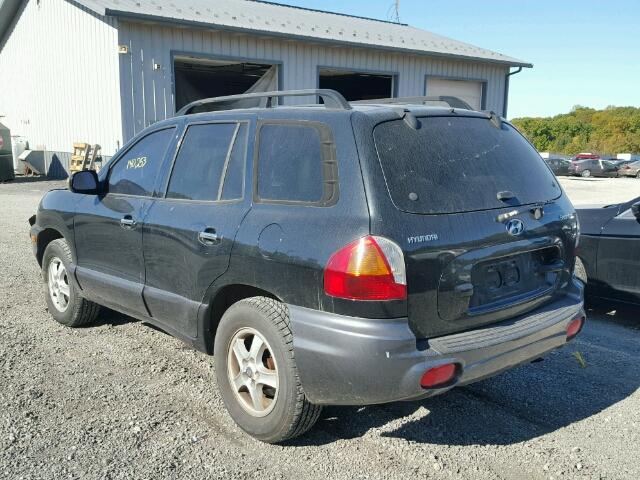 KM8SC83D11U018056 - 2001 HYUNDAI SANTA FE G BLACK photo 3