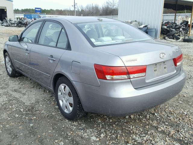 5NPET46C48H357914 - 2008 HYUNDAI SONATA GLS SILVER photo 3