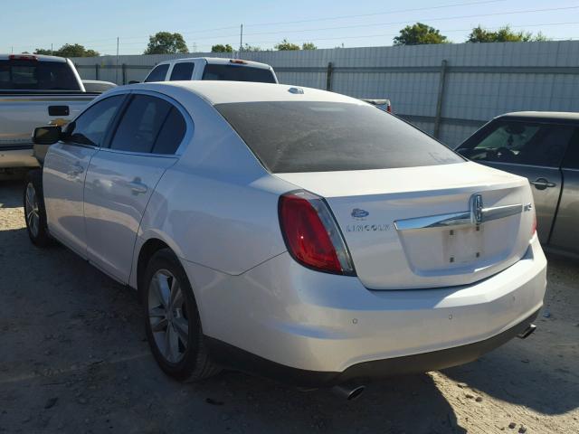 1LNHL9DR2CG800331 - 2012 LINCOLN MKS WHITE photo 3