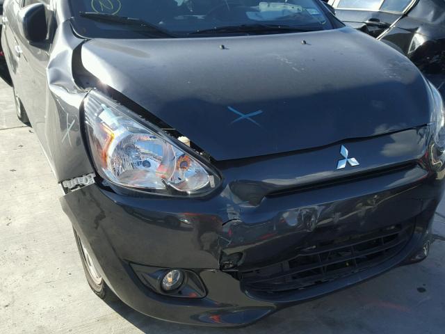 ML32A4HJ6FH001869 - 2015 MITSUBISHI MIRAGE ES BLACK photo 9