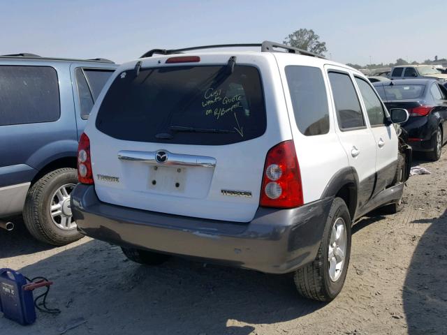 4F2CZ96175KM25170 - 2005 MAZDA TRIBUTE S WHITE photo 4