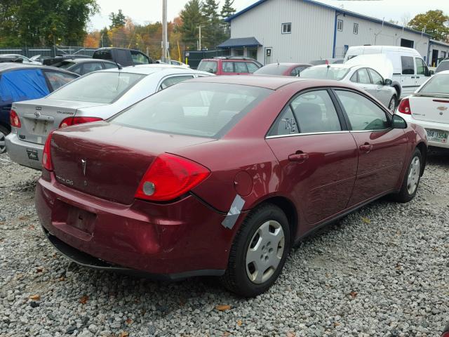 1G2ZF57B184247000 - 2008 PONTIAC G6 RED photo 4