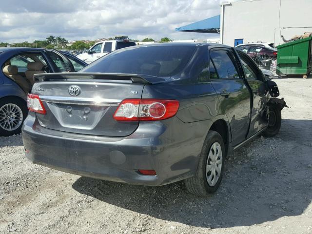 2T1BU4EE3BC750574 - 2011 TOYOTA COROLLA BA GRAY photo 4