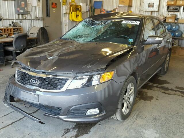 KNAGE228195334324 - 2009 KIA OPTIMA GRAY photo 2